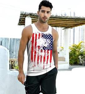 OEM/ODM Customised Men's Workout Tank Tops Summer Active Wear for Bodybuilding Sleeveless Gym <b>Clothing</b> Wholesale Plain Mens Tops - Product Image 2