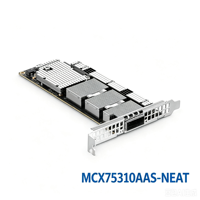 Carte réseau Ethernet Connect X-7 MCX75310AAS-NEAT 200GbE interne PCI Express 5.0 X16 QSFP112 Smart Adapter RDMA GPUDirect pour ordinateur de bureau