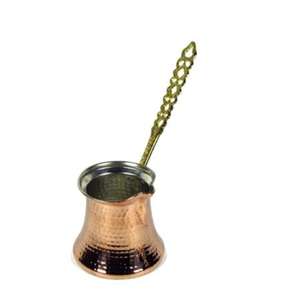 หม้อกาแฟทองแดงพร้อมด้ามทองเหลืองหรูหราตกแต่งโลโก้ที่กำหนดเองหม้อกาแฟอาหรับทองแดงโบราณ - Product Image 1