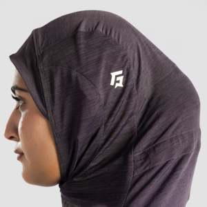 Ropa Deportiva Modest Sportswear para Mujer, Modelo Amani Charcoal Drape - Product Image 2