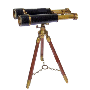 Bonne qualité décoration de la maison Antique en laiton jumelles étui en cuir télescope décor avec Vintage binoculaire victorien Marine - Product Image 5