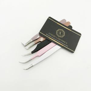 Pinzas de Punta plateada de acero inoxidable de calidad superior, pinzas profesionales hechas a mano para extensión de pestañas, revestimiento múltiple en polvo - Product Image 3