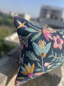 Floral <b>Boho</b> Tufted Cotton Handmade Bohemian <b>Cushion</b> <b>Cover</b> For Sofa Couch Living Room Hot Selling Product Unique Modern Abstract - Product Image 5