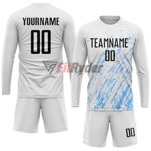 เสื้อเจอร์ซีย์ฟุตบอลกางเกงขาสั้นระบายอากาศได้ดีพิมพ์ลายซับลิเมชันเต็มรูปแบบดีไซน์ตามสั่ง - Product Image 4