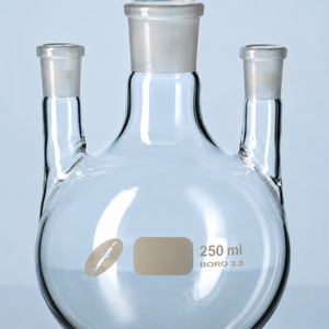 Frasco de Evaporación de Laboratorio de Pared Gruesa con Tres Cuellos y Fondo Redondo, de Vidrio Borosilicato 3.3, con Juntas Estándar - Product Image 5