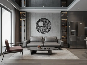 Elegante decoración moderna para el hogar, arte de pared de hierro con acabado a mano, jarrón con marco de Metal con patrón Vertical único - Product Image 5