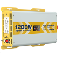 Convertisseur de puissance à onde sinusoïdale pure 1200W 2000W 3000W 12V CC vers 120V CA avec GFCI et écran LCD, télécommande incluse pour la maison et l'automobile