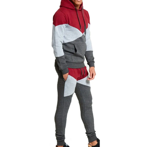 Ensemble de survêtement unisexe personnalisé en coton 100% avec blocs de couleur pour homme, survêtement de grossesse, survêtement lourd, design uni - Product Image 2