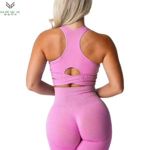 Sujetadores deportivos con logotipo personalizado para mujer, Sujetador deportivo de LICRA sin costuras con elástico, transpirable y realce de senos, opciones de talla grande - Product Image 6