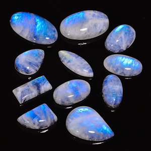 Venta al por mayor Natural Rainbow Moonstone Cabochon Gemstone Beautiful Quartz Loose Gemstone para la fabricación de joyas - Product Image 5