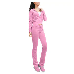 ชุดกีฬาสองชิ้นแบบลำลองสำหรับผู้หญิงชุดกีฬาสองชิ้นเปิดไหล่ข้างเดียวแนวเซ็กซี่ - Product Image 3