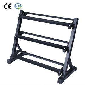 VIGFIT Équipement de fitness en gros : Support de rangement multi-niveaux réglable à 3 niveaux pour 15 paires d'haltères hexagonales en caoutchouc - Product Image 1