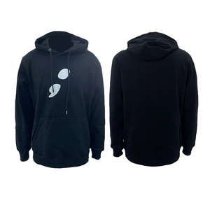 Sweat à capuche en coton personnalisé de haute qualité pour hommes, impression en relief, broderie, vêtements de rue, pull-over vierge à capuche décontracté - Product Image 1