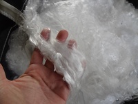 PP-Polipropilena NON WOVEN FIBER-klip berwarna campuran potongan/limbah untuk daur ulang.