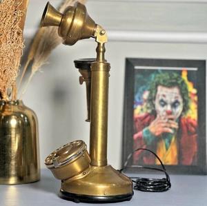 Chandelier noir de style vintage Téléphone de bureau à cadran rotatif rétro - Product Image 2