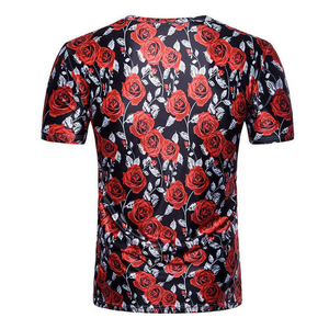 100% Cotton Men's Loose Fit Breathable Casual <b>Half</b> <b>Sleeve</b> Sublimation Custom Printed <b>T</b>-<b>Shirt</b> with Drop Shoulder OEM Service - Product Image 3