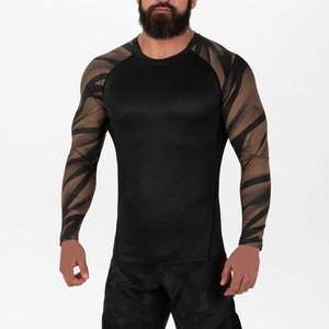 Rashguard de Manga Larga para Hombre, Transpirable y Elegante, de Alta Calidad, Liso, para MMA, Spandex/Poliéster, para Uso Activo - Product Image 4