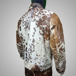 Hecho a mano para la personalidad y el pelo de borde En la chaqueta de cuero Prendas de abrigo únicas que hablan el pelo fuerte en la chaqueta de cuero - Product Image 3