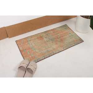 พรมวินเทจสไตล์ตุรกี ขนาด 1.5x2.8 ฟุต สีน้ำตาล-น้ำเงินล้วน - Product Image 2