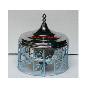 Classic Iron Wire Mesh Serving Casserole with Stainless Steel Hotpot | Insulated Food <b>Warmer</b> for <b>Buffet</b> Catering & Kitchen Use - Product Image 2