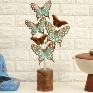 Multicolor Metal Derek mariposa Decoración de mesa Fácil instalación decoración del hogar para mesas - Product Image 1