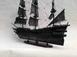 Barco alto modelo holandés volador de madera pintado a mano-decoración náutica para el hogar - Product Image 5