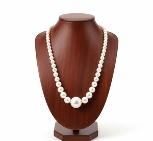 Collar de Perlas de Agua Dulce Cultivadas de Grado AAA Hechas a Mano de Alta Calidad, Colores Blanco y Dorado, Diferentes Tamaños y Formas de Cuentas - Product Image 1