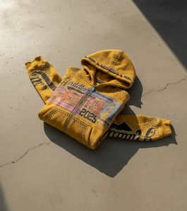 Sudadera con Capucha de Invierno para Hombre, 100% Algodón de Alta Calidad, Estilo Desgastado, Personalizada, Holgada, con Hombros Caídos, Estilo Urbano, con Pedrería - Product Image 6