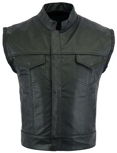 Chaleco de Cuero Ligero para Hombre, Suministro Directo de Fábrica, Ropa de Invierno Transpirable, Estilo Urbano, Chaleco de Cuero de Alta Calidad - Product Image 4