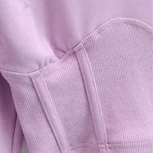 Pull-over élégant d'hiver, ample, respirant, tendance, personnalisable, à épaules tombantes, couleur unique, sweats à capuche respirants pour femme - Product Image 6