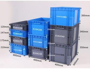 Industrial Heavy Duty kotak EUO Solid <span class=keywords><strong>Stackable</strong></span> PP plastik dapat didaur ulang tempat penyimpanan peti belanja kotak Totes - Product Image 2