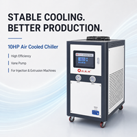 Refroidisseur industriel 10 CV à refroidissement par air avec pompe à aubes et moteur 380 V pour machines de moulage par injection et d'extrusion