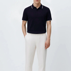 เสื้อกอล์ฟผ้าฝ้ายลำลองสำหรับผู้ชายผ้า100% สำหรับกอล์ฟเสื้อ220g แห้งเร็วพิมพ์โลโก้ได้ตามต้องการ - Product Image 1