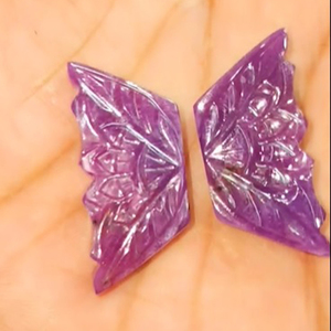 5 pièces rubis naturel 33mm à 38mm sculpture moghol Art pierres 239 Cts Lot Iroc ventes haute qualité papillon paire pierres précieuses US $219 - Product Image 3