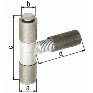 เหล็กเส้นดิบ GAH ขนาด 22x12x87x90 มม. สำหรับเชื่อมต่อรั้ว โครงตาข่าย และประตู - Product Image 1
