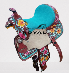 Silla de Montar para Caballo de Cuero Marrón de Alta Calidad con Estribos de Aluminio, Tamaños y Colores Personalizados Disponibles, Se Aceptan Pedidos al por Mayor - Product Image 1