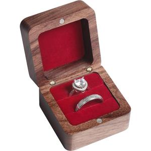 กล่องเก็บต่างหูคู่ทำจากไม้วอลนัทสีดำสำหรับงานแต่งงาน - Product Image 2