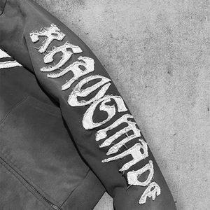 सबसे ज्यादा बिकने वाली कस्टम विनिर्माण थोक कढ़ाई पैच और सूरज की फीकी हुई हुडी निर्माता कस्टम ज़िप अप हुडी - Product Image 2