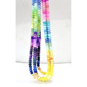 ลูกปัดโอปอลหลากสีทรงรอนเดล: อัญมณีคุณภาพ AAA, 24 นิ้ว - Product Image 5