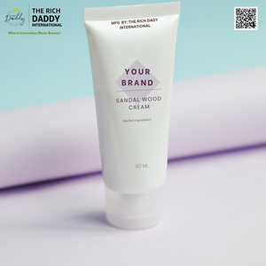 Crema Hidratante Suave de Sándalo, Suministro al por Mayor para Uso en Salones de Belleza, Cuidado de la Piel, Fórmula de Marca Privada, Tubo de 80 ml, Alta Calidad - Product Image 2