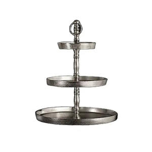 Vente chaude En Métal Forme Ronde 2 Niveaux Gâteau Stand Doré Fini Pour Mariage Fête D'anniversaire Présentoir À La Main En Vrac - Product Image 4