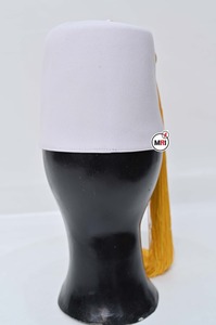 Logo de broderie OES personnalisé chapeau turc de Fès avec pompon en or et dessus plat style unique artisanat traditionnel décent pour les fêtes - Product Image 4