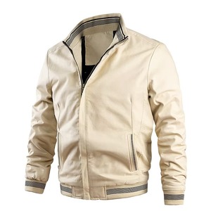 Blouson en cuir respirant à séchage rapide pour homme, style urbain, col montant, logo frontal, sport 2025 - Product Image 5