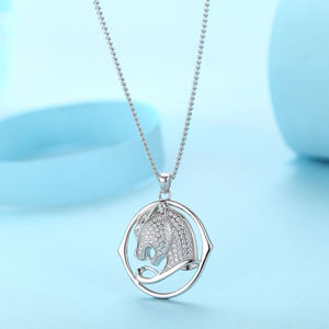 Collar con Colgante de Guepardo Estilo Hip Hop Punk, con Diamantes, Plata de Ley 925, Chapado en Oro, Certificado por Terceros - Product Image 1