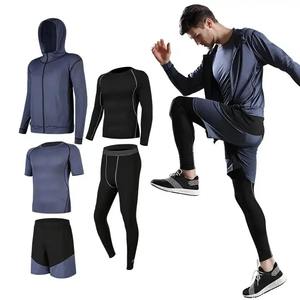 <b>Mens</b> Fitness Wear <b>Men's</b> Jogging Thermo <b>Underwear</b> Training Tight Compression Sportswear Wholesale Custom Gym Training Sets - Product Image 6