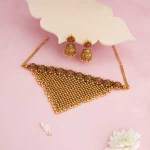 Wedding-Ready Vintage Gold Pendant <b>Necklace</b> - Product Image 2