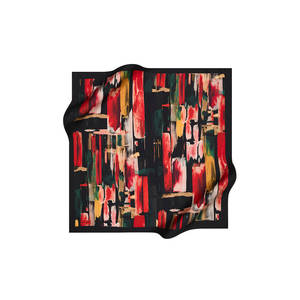 Vintage Cotton Silk Floral Square Scarf-Custom Design Handkerchief - Product Image 1