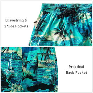 Bañador de secado rápido a precio de fábrica, pantalones cortos de playa con logotipo personalizado de verano, pantalones cortos hawaianos holgados para hombre, envío DDP - Product Image 4