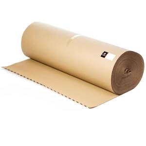 Rollo de Cartón Corrugado Ecológico de 90 cm x 25 m, Papel Kraft Reforzado y Duradero con Revestimiento para Envolver Regalos y Mudanzas - Product Image 1