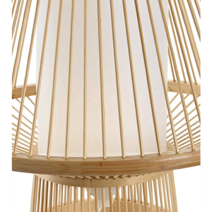 Lampe de table en bambou naturel fait à la main, lampes fabriquées à partir de matériaux faits à la main, accessoires de décoration de la maison, vente en gros. - Product Image 2